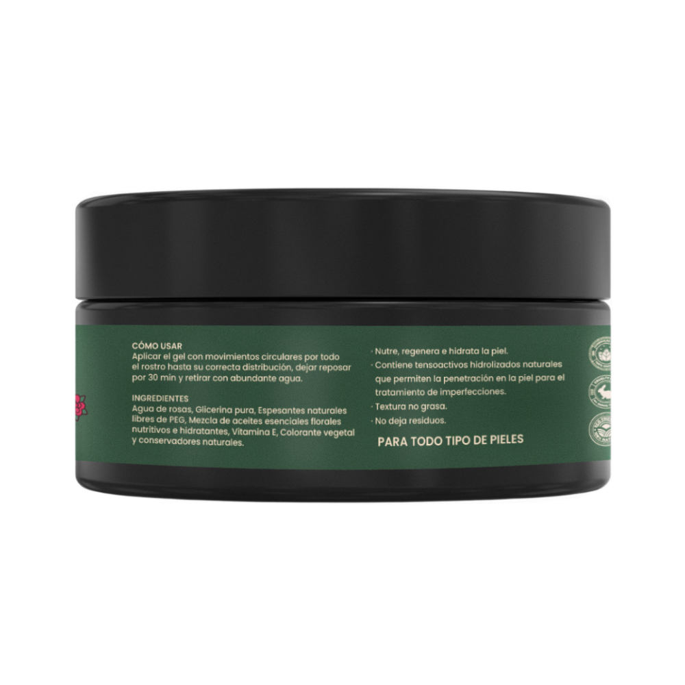 Gel hidratante natural con esencia de rosas